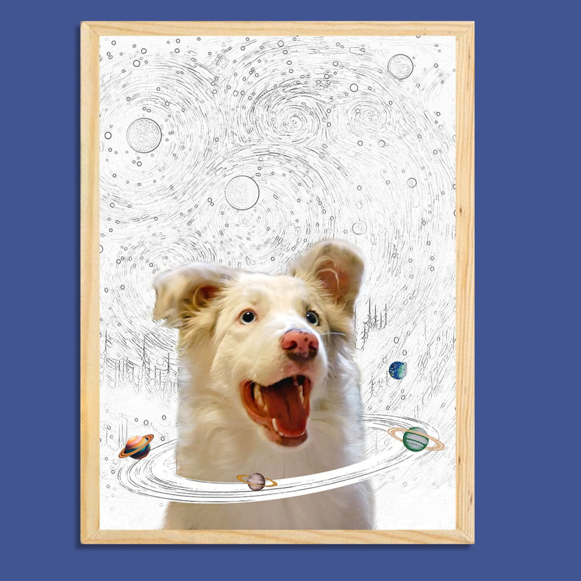 Custom Pet Portrait Light Frame; Personalized Art with LED Backlight
