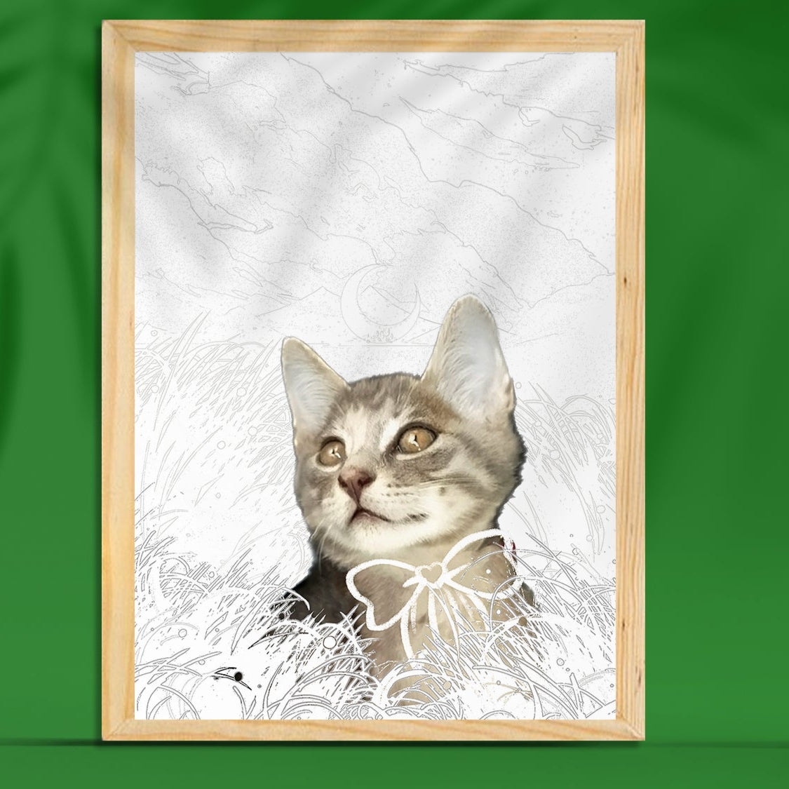 Custom Pet Portrait Light Frame; Personalized Art with LED Backlight