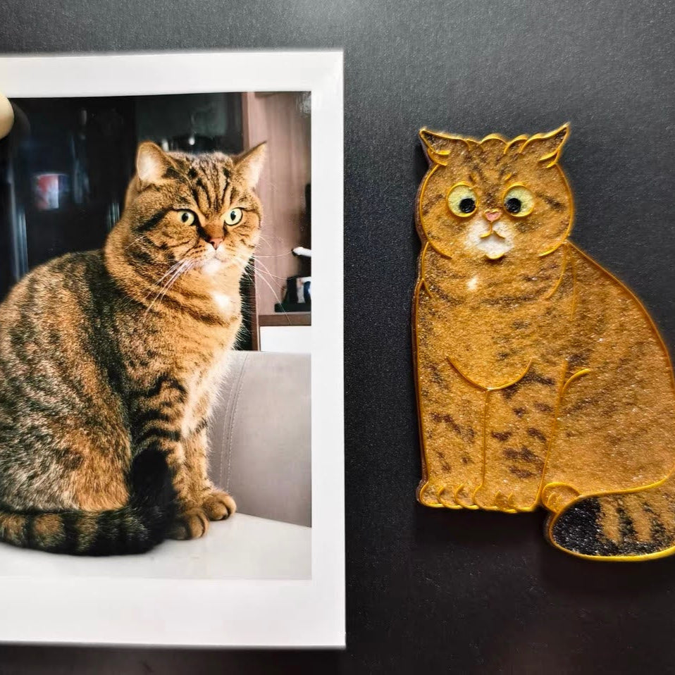 Custom Cloisonné Pet Portrait Magnet
