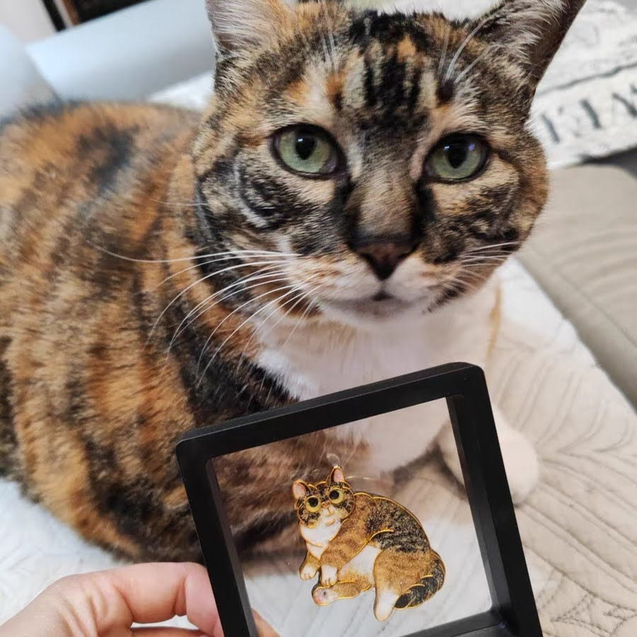 Custom Cloisonné Pet Portrait Magnet