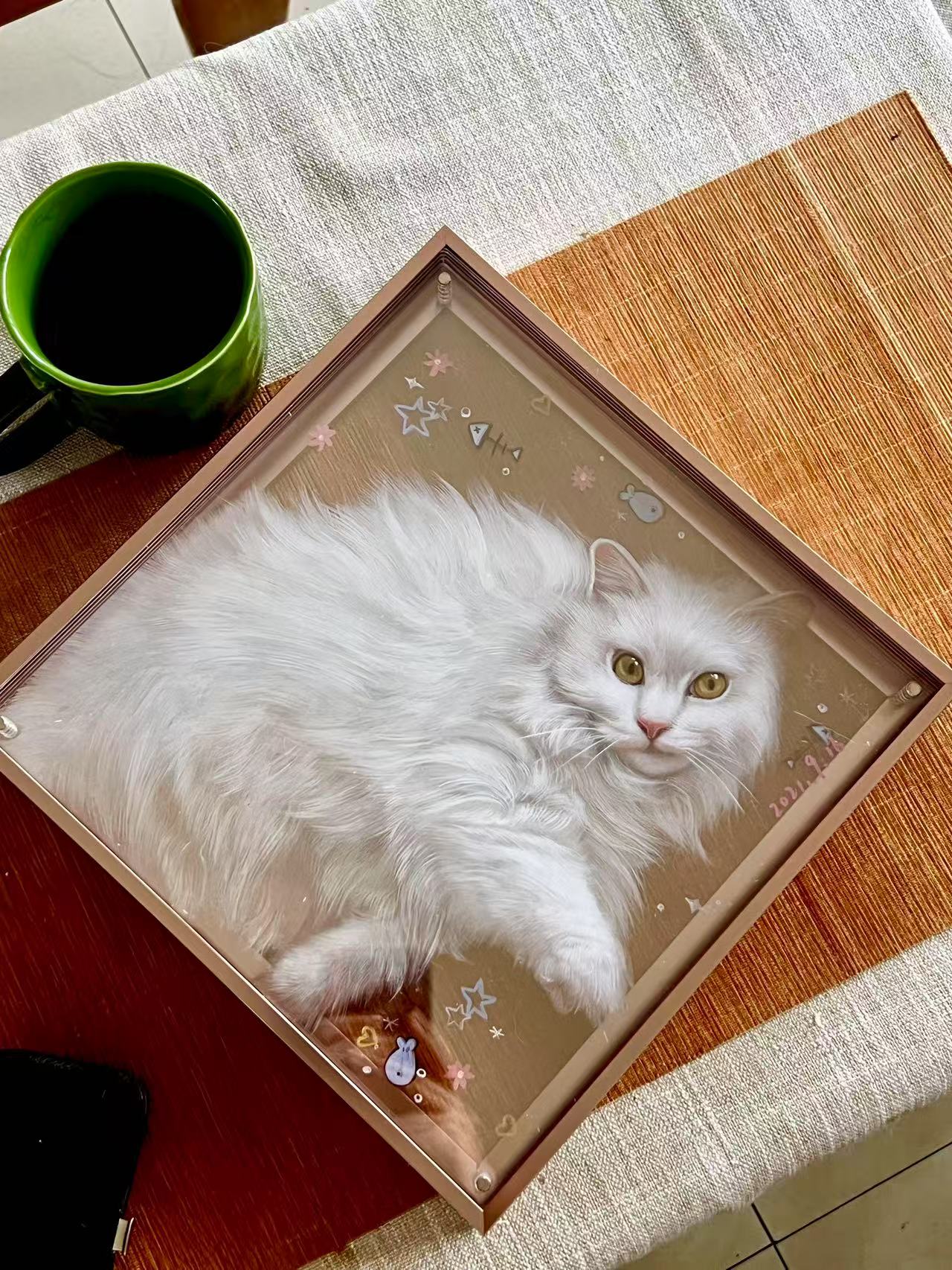 Custom 3D Hand-Painted Multi-Layer Pet Portrait