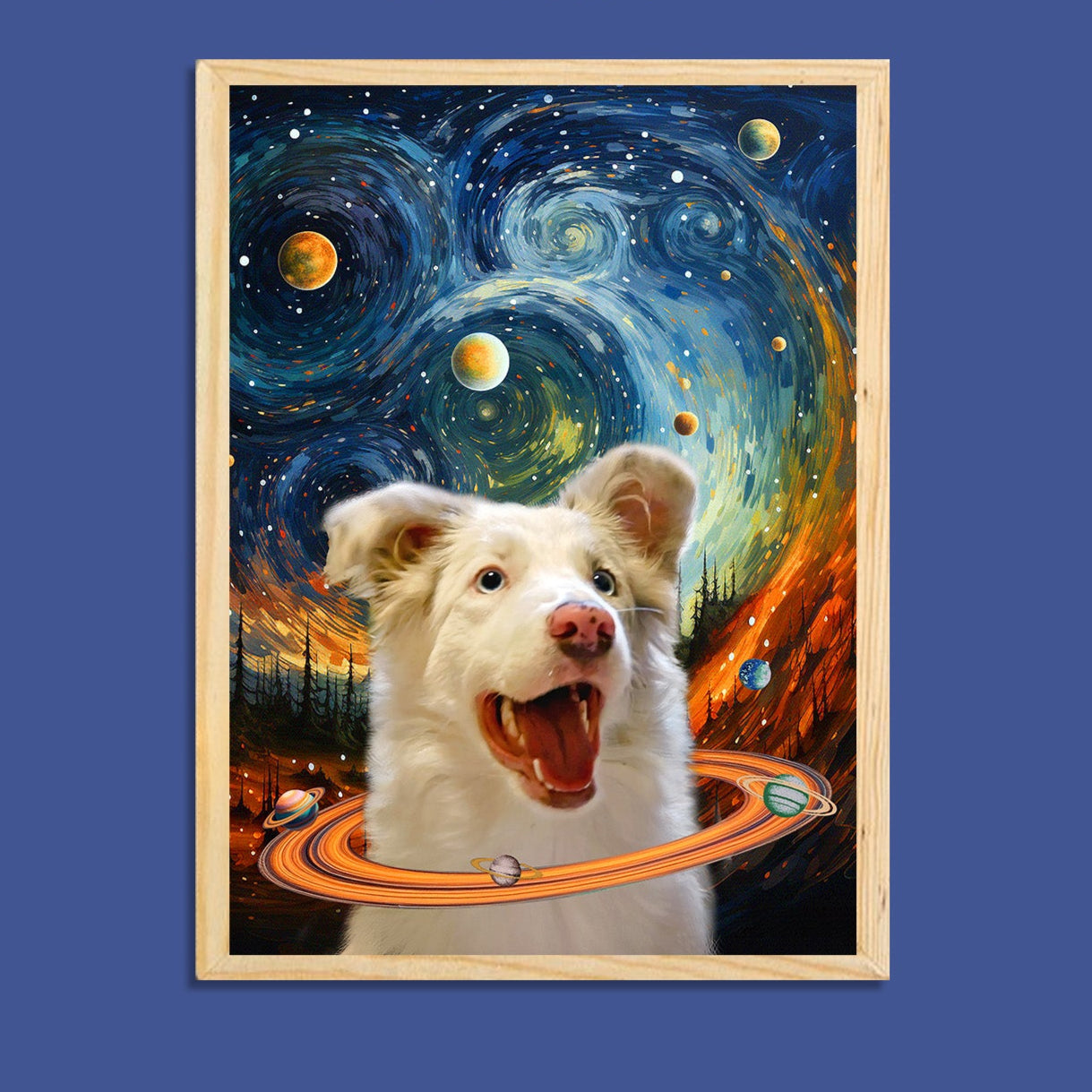 Custom Pet Portrait Light Frame; Personalized Art with LED Backlight
