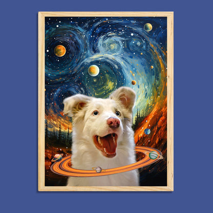 Custom Pet Portrait Light Frame; Personalized Art with LED Backlight