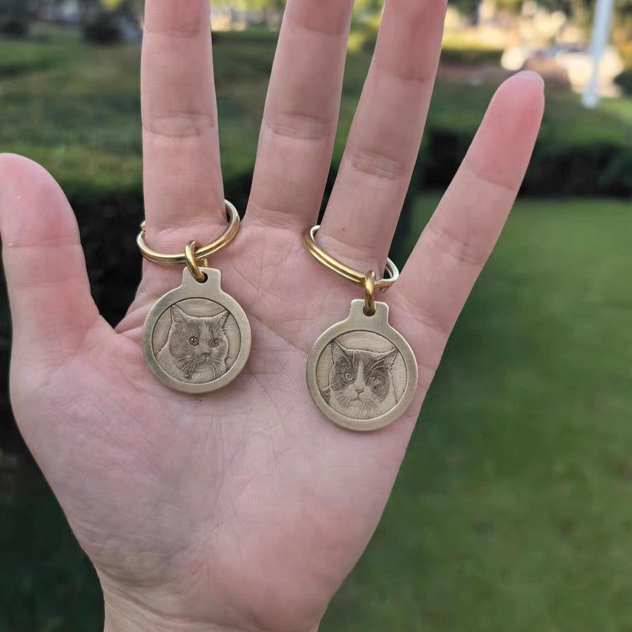 Custom Engraved Solid Brass Pet ID Tag