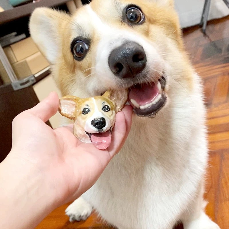 Custom Handmade Clay Pet Portrait Fridge Magnet