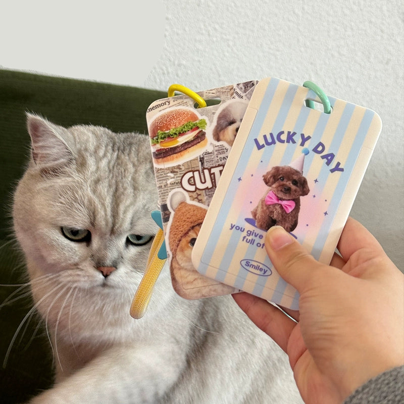 Custom Pet Photo ID Card Holder; School, Transit, or Office Use