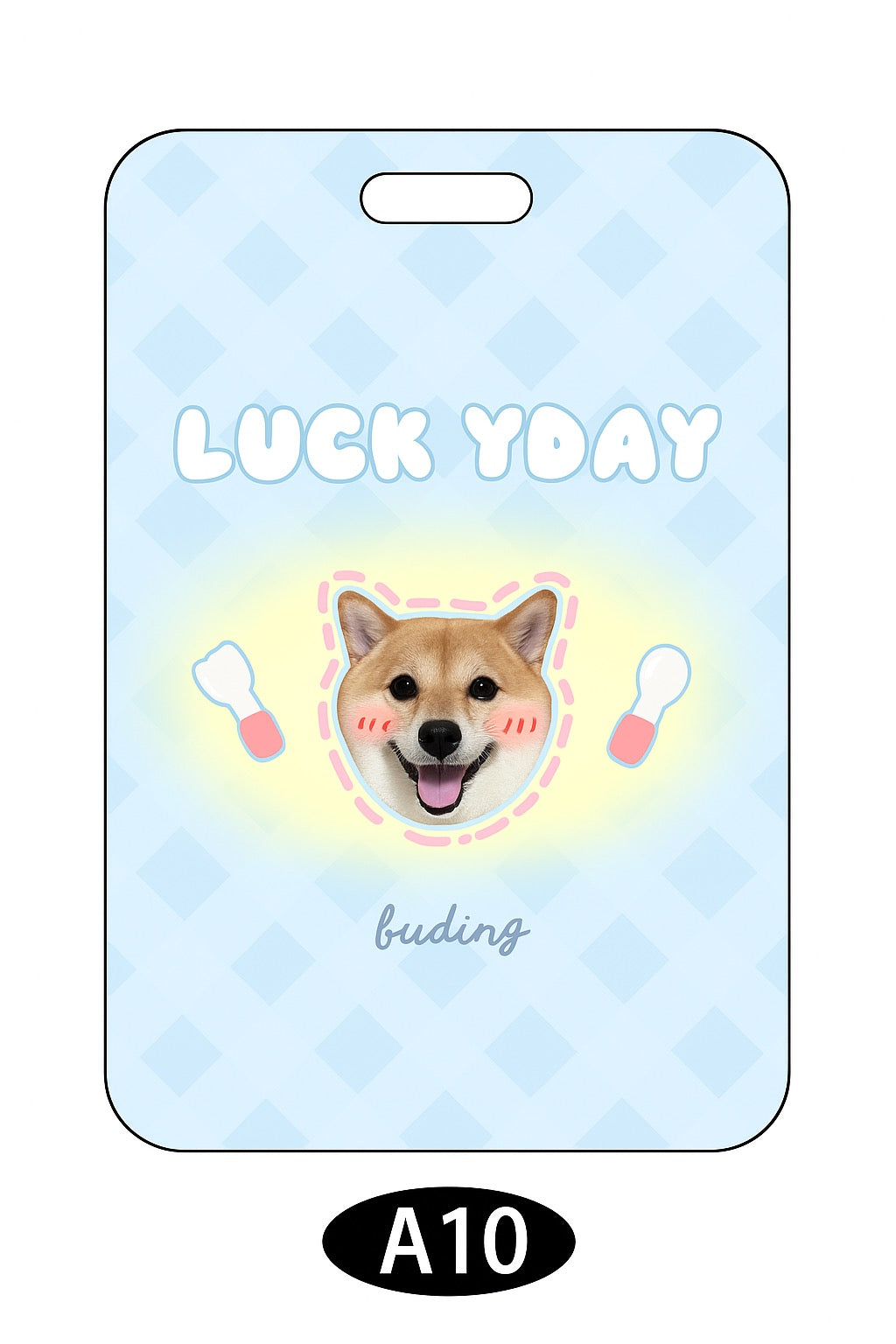 Custom Pet Photo ID Card Holder; School, Transit, or Office Use