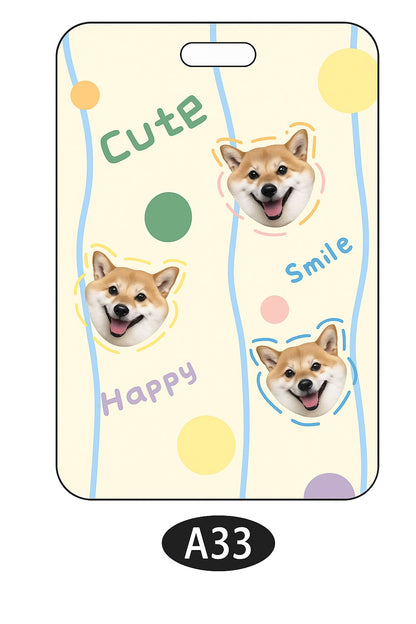 Custom Pet Photo ID Card Holder; School, Transit, or Office Use