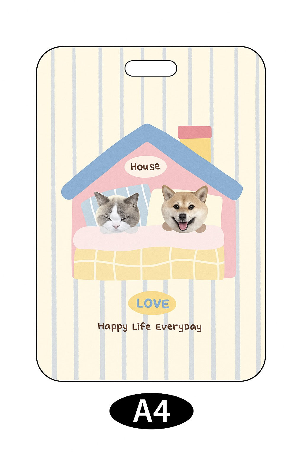 Custom Pet Photo ID Card Holder; School, Transit, or Office Use