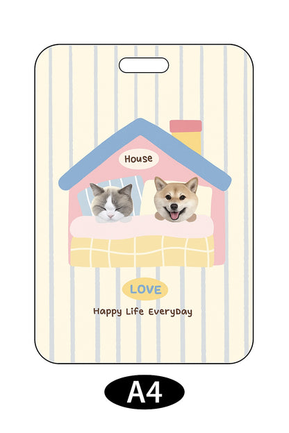 Custom Pet Photo ID Card Holder; School, Transit, or Office Use