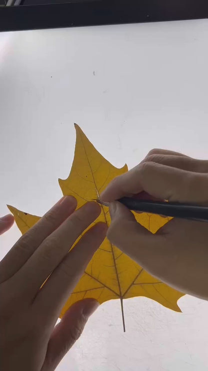 Custom Pet Leaf Carving; Handmade &  Laser Engraved Art
