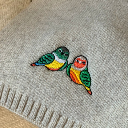 Custom Pet Portrait Embroidered Scarf