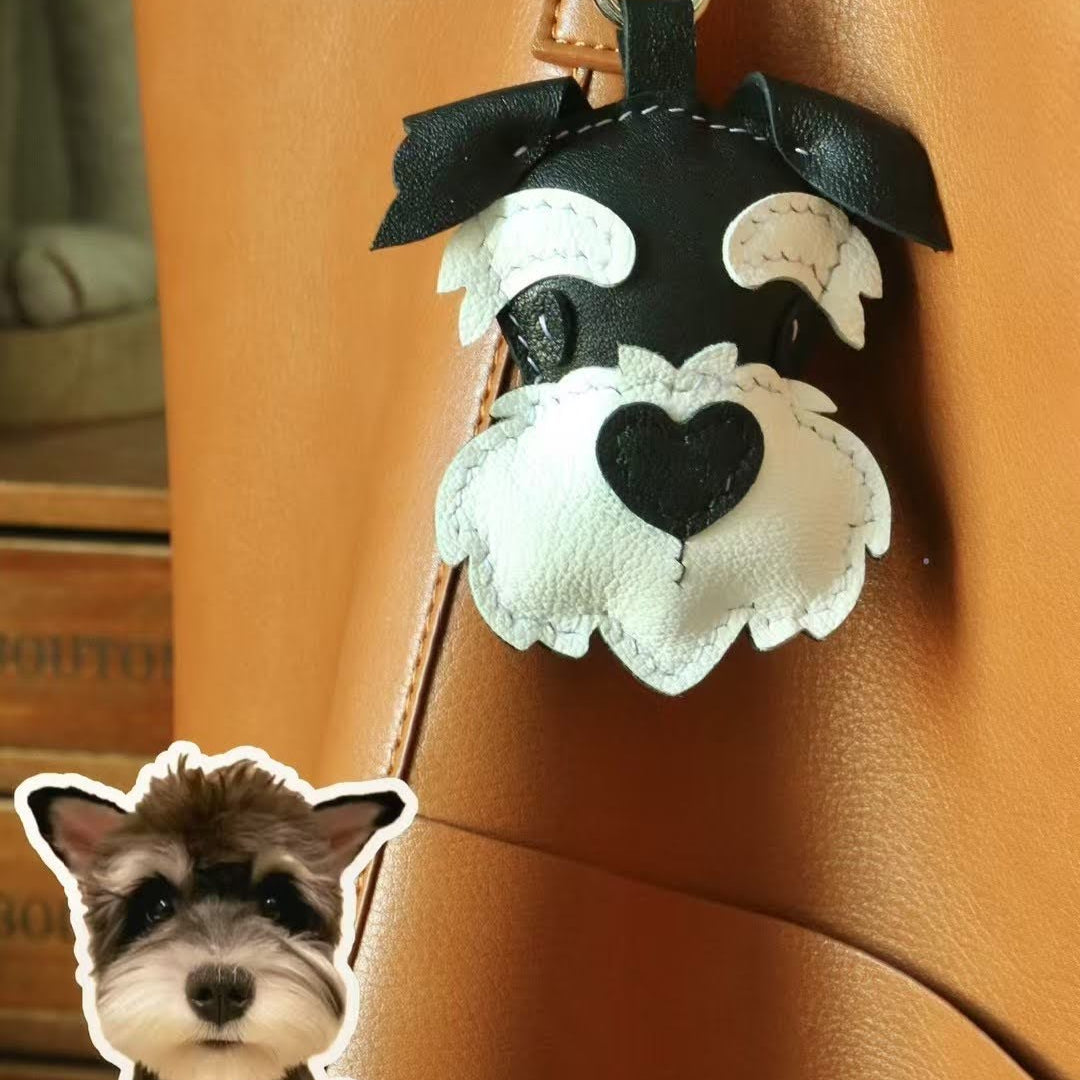 Custom Leather Pet Face Keychain