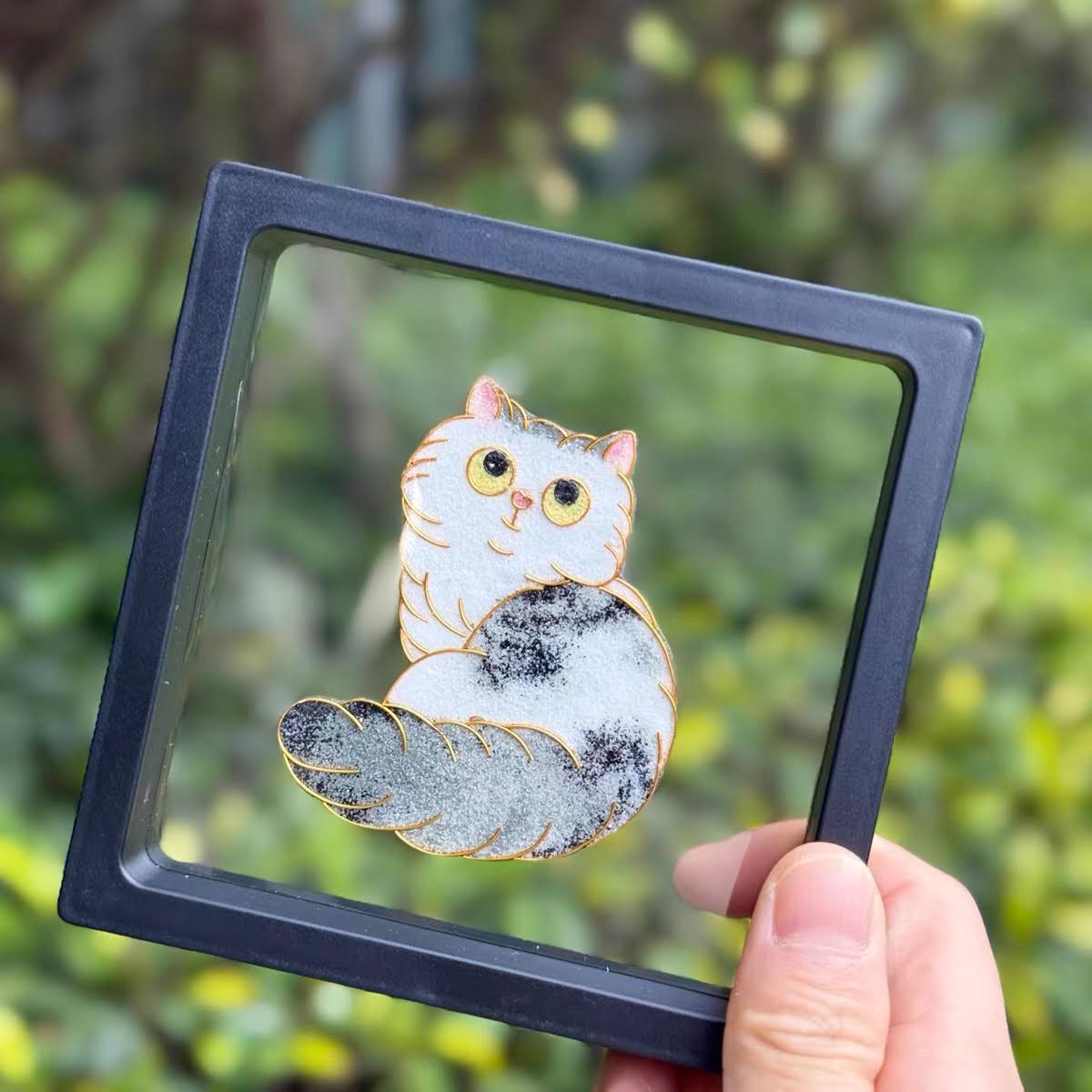 Custom Cloisonné Pet Portrait Magnet