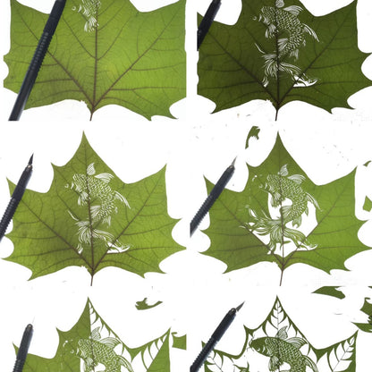 Custom Pet Leaf Carving; Handmade &  Laser Engraved Art