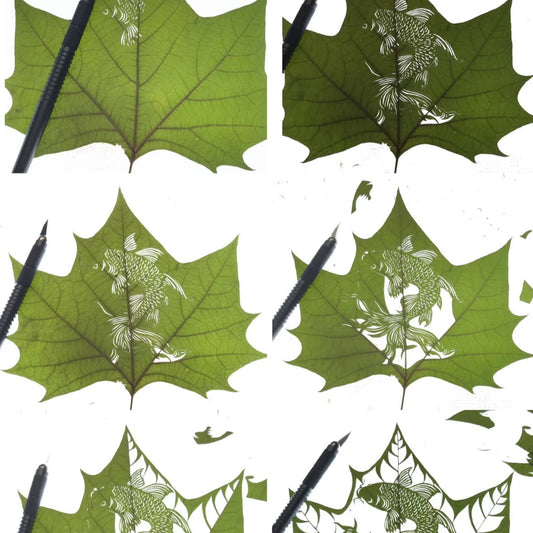 Custom Pet Leaf Carving; Handmade &  Laser Engraved Art