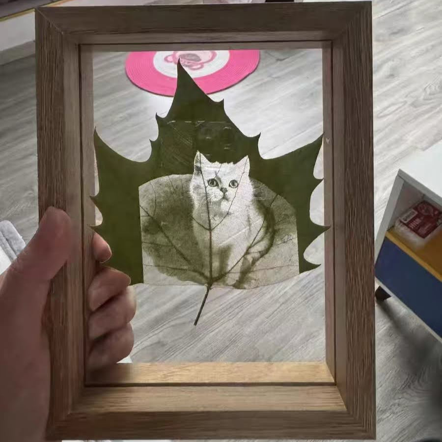 Custom Pet Leaf Carving; Handmade &  Laser Engraved Art