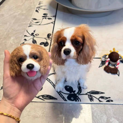 Custom Handmade Wool Felt Pet Head Sculpture