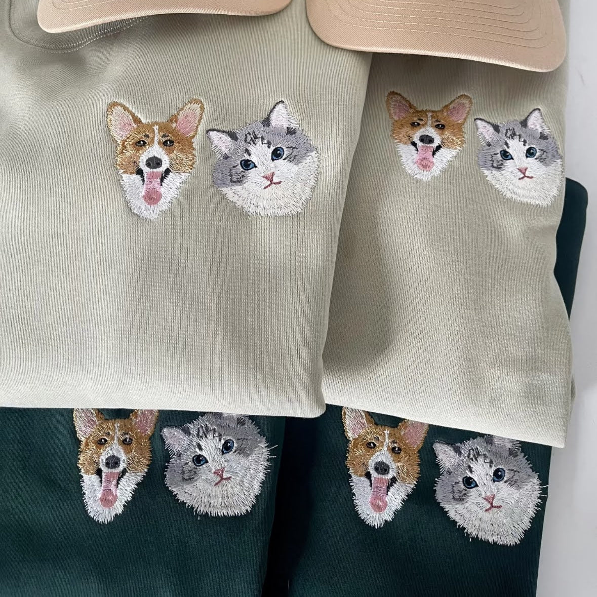 Pet Portrait Embroidery T-Shirt
