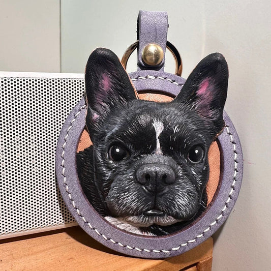 Custom Handcrafted Pet Leather Keychain