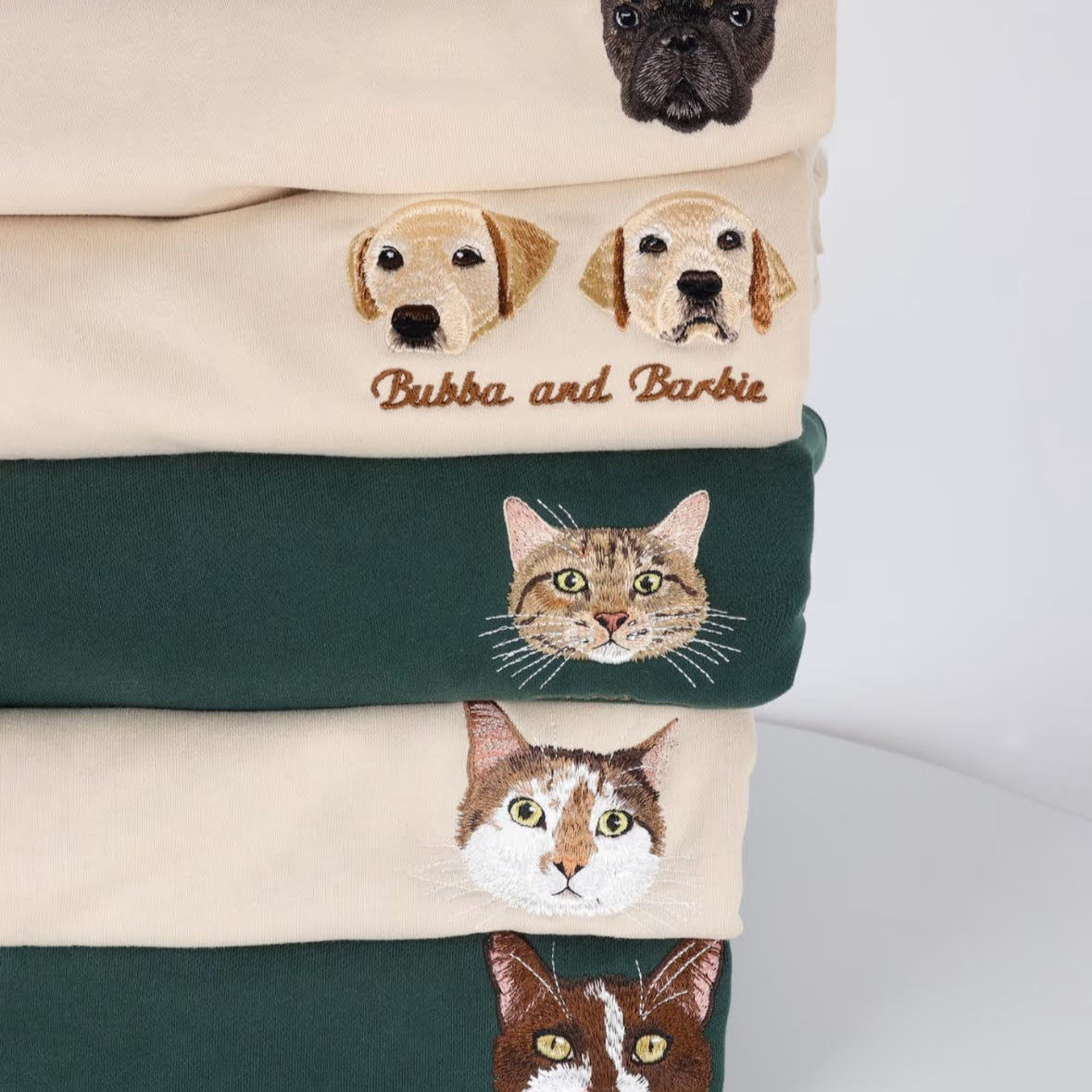 Pet Portrait Embroidery T-Shirt