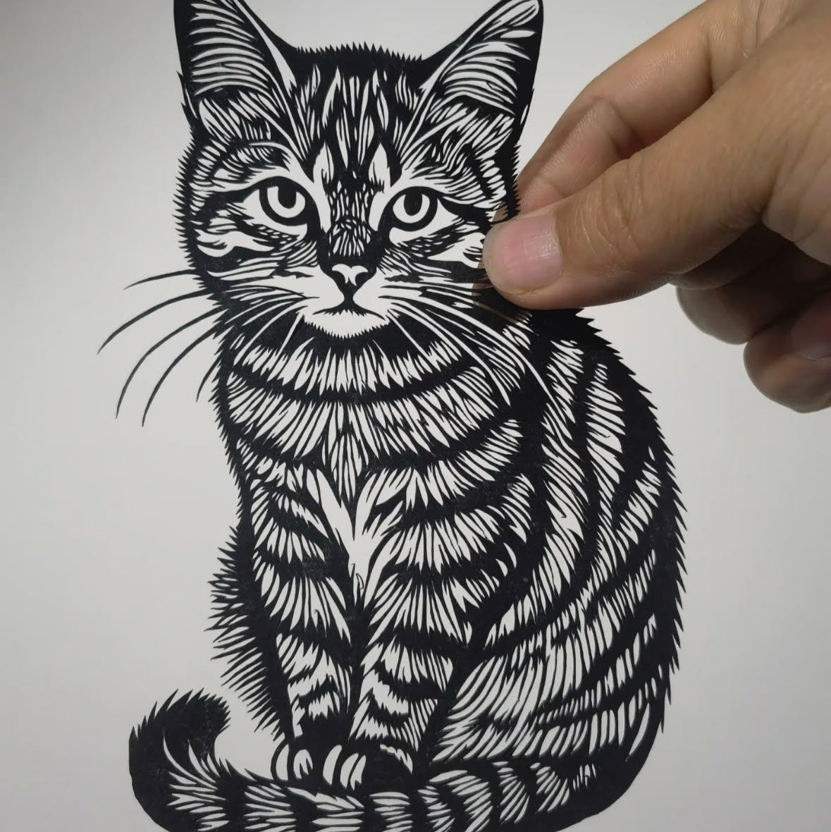 Hand-Cut Pet Silhouette Art; Custom Gift with Display Board