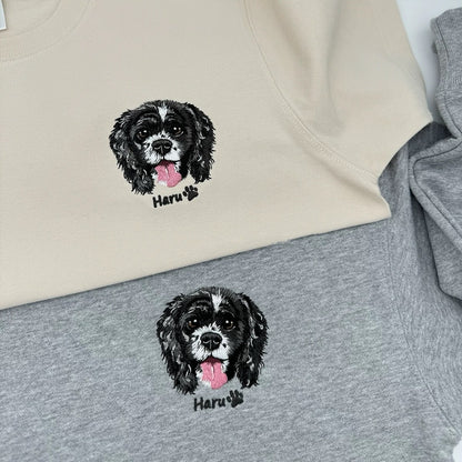 Pet Portrait Embroidery T-Shirt