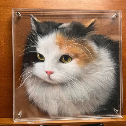 Custom 3D Hand-Painted Multi-Layer Pet Portrait